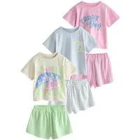 Next Pyjama Kurze Schlafanzüge, 3er-Pack (6 tlg)
