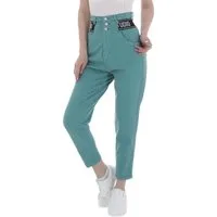 Ital-Design High-waist-Jeans Damen Freizeit Stretch High Waist Jeans in Hellgrün