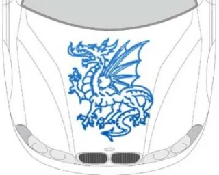 Autoaufkleber für die Motorhaube "Flugdrache"