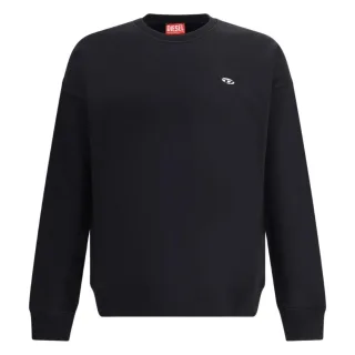 Diesel Sweatshirt Mit Kleinem Logo, Schwarz