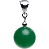 Schmuck Krone Kettenanhänger Anhänger aus Jade grün & 925 Silber, Silber 925