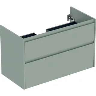 Geberit Ersatzteile Unterschrank für Möbelwaschtisch, 2 Schubladen B:100cm, salbeigrün, 246353IK1 246353IK1