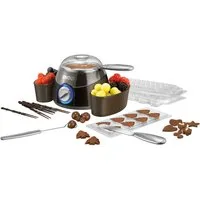 Unold Fondue Chocolatier 48667, 0,25 l, entnehmbarer Topf 2 Temperaturstufen mit umfangreichem Zubehör