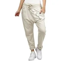 Mississhop Boyfriend-Hose Damen Baumwollhose Hose Sweatpants Jogginghose Baumwolle M.295