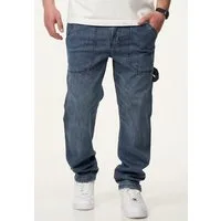 DAILY COTTON Straight-Jeans Hose im Carpenter-Stil - Regular-Fit Workwear Herren Freizeithose Denim Stoffhose - Pants