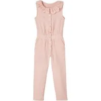 vertbaudet Jumpsuit Mädchen Jumpsuit aus Musselin, bestickter Kragen