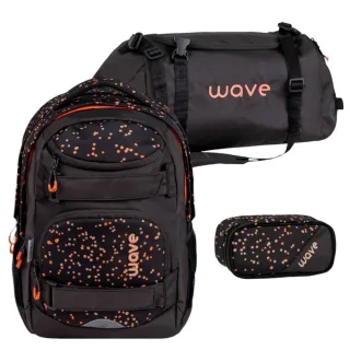 Wave Schulrucksack Set "Infinity Move" 3tlg. Dots Blooms