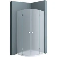 doporro Runddusche Viertelkreisdusche Duschkabine ESG-Sicherheitsglas Easy-Clean Rav02, BxT: 80x80 cm