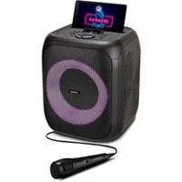 Medion® S61991 (MD43991) Lautsprecher (A2DP Bluetooth, AVRCP Bluetooth, Bluetooth, HFP, 50 W, Lichteffekte, Karaoke, Akku, spritzwassergeschützt (IPX4)