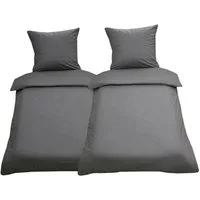 Visaggio Bettwäsche Baumwolle 135x200, 155x200, 155x220, 200x200, 200x220 oder 240x220, Renforcé, 4 teilig, 100% Baumwolle mit Reißverschluss, moderne Bettbezug Set