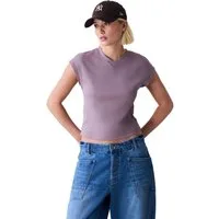 Next V-Shirt Interlock-T-Shirt mit V-Ausschnitt + kurzen Ärmeln (1-tlg)