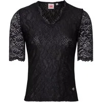 Spieth & Wensky Trachtenbluse Blusenshirt - ARKTIS - offweiß, schwarz