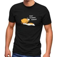 MoonWorks Print-Shirt Herren T-Shirt Spiegelei Spruch Atme! Verdammt Küken Fun-Shirt mit Print