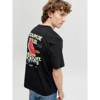 Jack & Jones T-Shirt JORRIVIERA VINTAGE POSTER BACK TEE SS CN mit Print