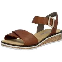 Rieker Sandalette Keilsandale, Sommerschuh, Urlaubsschuh mit Klettriemchen