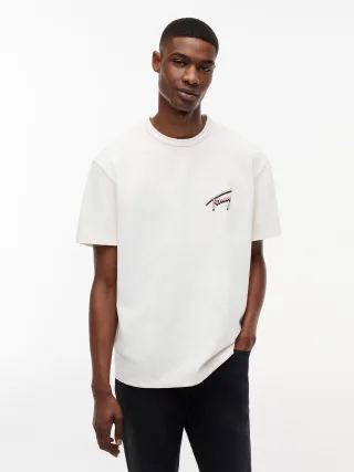 Tommy Jeans (PVH Group) - TJM RLX NOVELTY SS TEE Ancient White - Gr. - M