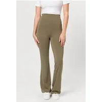 Les Lunes Leggings BELLE Leggings flared Bambusviskose,bequem, hoher elastischer Taillenbund,ausgestelltes Bein