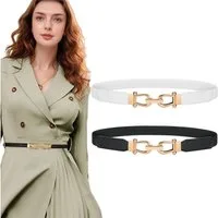 Zaewry Hüftgürtel Damen Elastische Taillengürtel Dehnbar Retro Haken Gürtel für Kleid