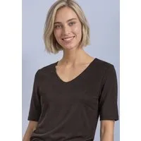 STREET ONE Kurzarmshirt Style Palmira mit tiefem Rundhalsausschnitt