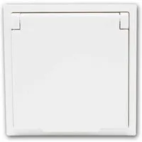 McPower Unterputz-Steckdose SHALLOW Steckdose IP44 weiß, 250V~/16A mit Rahmen