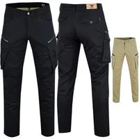 BULLDT Motorradhose JEANS-004 Motorradjeans Cargohose mit Aramidstoff Protektoren