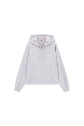 Guess Jeans - GJ OS FULL ZIP RHINESTONE HOOD GJ LT GREY HEATHE - Gr. - S