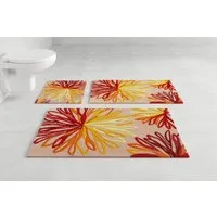 Grund Badematte Art, Höhe 20 mm, rutschhemmend beschichtet, fußbodenheizungsgeeignet, Polyacryl, florales Muster, elegante Badematte