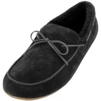 Haflinger Lammfellclog Mokassin Yumah Hausschuh aus Leder unisex Hausschuh
