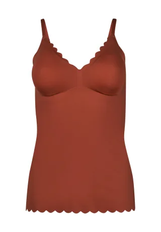 SKINY - Skiny Damen Spaghettishirt herausn. Pads Sensation marsala - Gr. - 40
