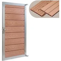 neu.holz Gartentor, »Segovia« 180 x 90 cm abschließbar WPC Holzoptik Braun