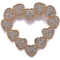 Firetti Brosche Schmuck Geschenk Ansteckschmuck Herz, mit Glasstein