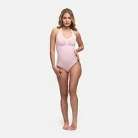 cfab (creamy fabrics) Shaping-Body Neckholder Shapewear mit String-Baby Pink-2XL (1-tlg)