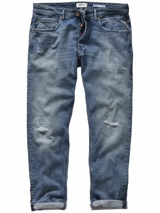 Replay Herren Jeans Willbi Blau 99 % Baumwolle, 1 % Elasthan