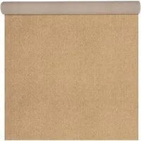 ANRO Teppich YULA Messeteppich Meterware Eventteppich Rips zuschneidbar Bfl-S1, Rechteckig, Höhe: 3 mm, schwer entflammbar Läufer 100x133cm Uni Beige