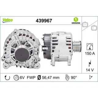 Valeo Lichtmaschine 150A Dacia Renault 439967 1,5