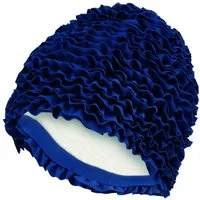 Fashy Badekappe Fashy - Badehaube Badekappe Rüschenbadehaube Rüschen Damen Marine