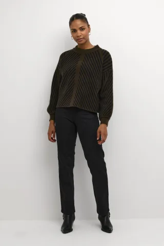 Strickpullover Regular fit black brown
