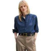 Marc O'Polo Jeansbluse aus Leinen-Mix