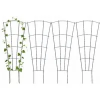 relaxdays Rankgitter Pflanzenstütze 4er Set aus Metall