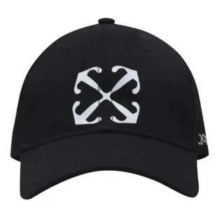 Off-White Pfeil Baumwoll-Baseballmütze (Schwarz)