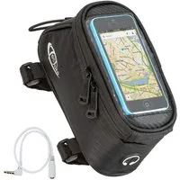 tectake Fahrradtasche Satteltasche mit Rahmen-Befestigung für Smartphones, mit Rahmenbefestigung