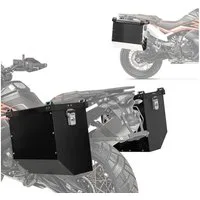 Bagtecs Reisetasche 2x Motorrad Alukoffer # Atlas 36Ltr Aluminium Seitenkoffer schwarz Spa