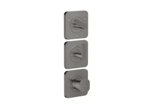 Hansgrohe Thermostat Modul 380/120 Unterputz FS Axor Citterio C 3 Verbr.Cubic polished black chrome 49711330