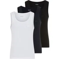 BOSS Tanktop 3P RibClassic BOSS ONE Ton in Ton Stickerei auf der Brust