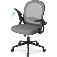 ZAISZE Bürostuhl Ergonomisch, Schreibtischstuhl mit Atmungsaktiver Rückenlehne (Chefsessel aus Mesh, Drehstuhl 360°, Verstellbarer Armlehnen, Höhenverstellbar), Einstellbarer für maximale Bewegungsfreiheit