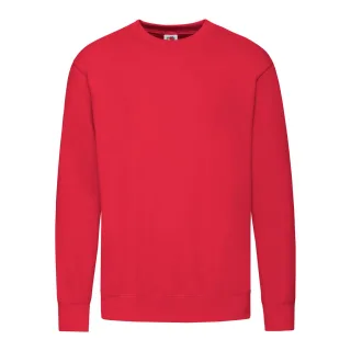 Fruit of the Loom - Sweatshirt für Herren/Damen Unisex angesetzte Ärmel (Rot)
