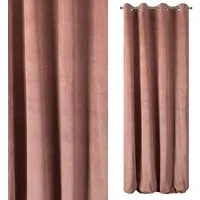 Eurofirany Vorhang VELLIS dunkelrosa 140x250 cm Velvet Ösen