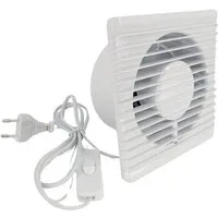 TronicXL Wandventilator 100mm Bad-Lüfter Ventilator Wand Einbau Badlüfter Wandlüfter WC, Einbau Bad Küche Wand Feuchtraum