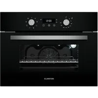 Klarstein Backofen SpaceSmart, mit Verchromte Auszüge, kein, Elektrische Slim Einbaubackofen 8 Funktionen Timer Touch