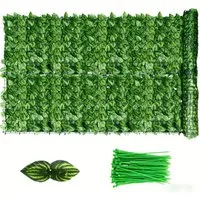 BlingBin Balkonsichtschutz Sichtschutzhecke Windschutz Efeu Sichtschutz Blätterzaun 1x3M (1er Set, 1-St., 300x100cm) Kunsthecken-Sichtschutz für Balkon und Terrasse, 2026 Neues Upgrade